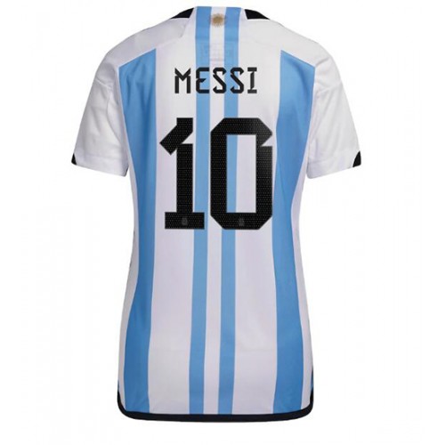 Argentina Lionel Messi #10 Hjemmedrakt Kvinner VM 2022 Kortermet Argentina Lionel Messi #10 Hjemmedrakt Kvinner VM 2022 Kortermet